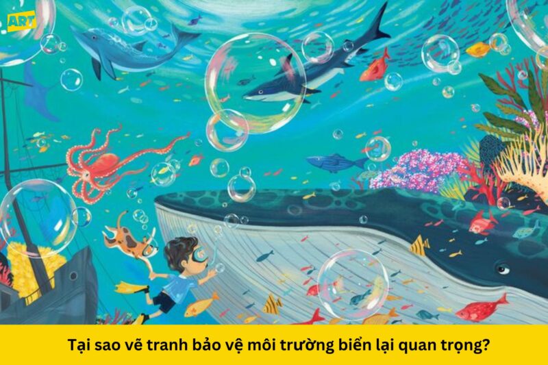 Vẽ tranh bảo vệ môi trường biển: Tiếng nói từ đại dương