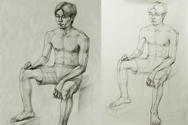 Bài vẽ người khối H