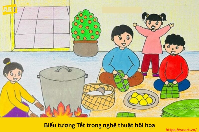 Khám phá ý tưởng vẽ tranh chủ đề ngày tết độc đáo