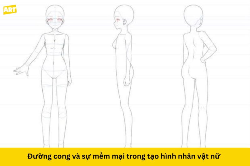 Cách vẽ dáng người anime nữ toàn tập cho người mới bắt đầu