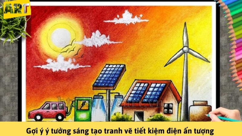 Tranh vẽ tiết kiệm điện - Sức mạnh lan tỏa thông điệp Tranh vẽ tiết kiệm điện - Sức mạnh lan tỏa thông điệp