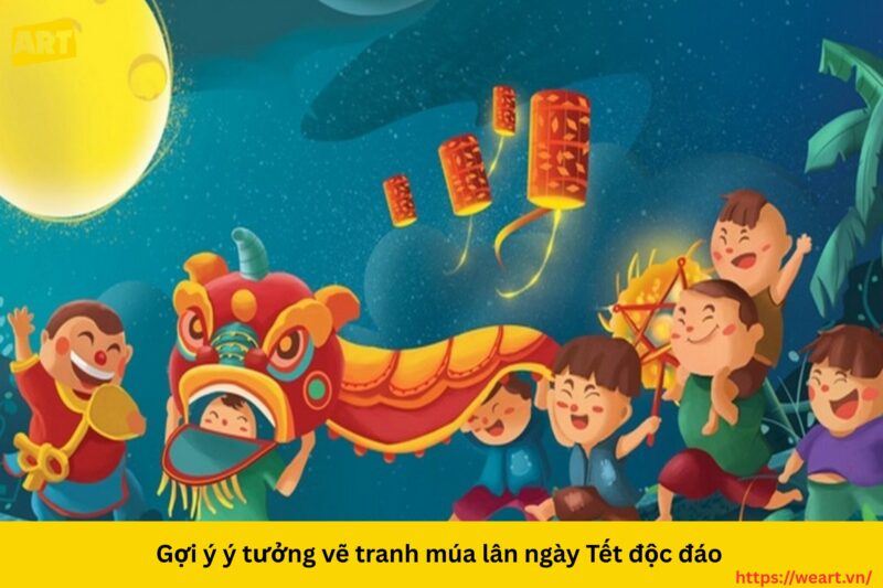 Nghệ thuật vẽ tranh múa lân ngày Tết Nghệ thuật vẽ tranh múa lân ngày Tết