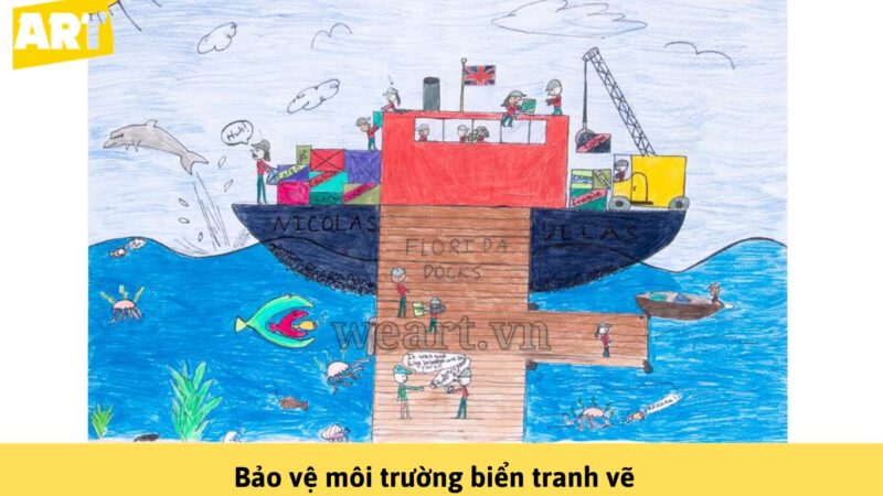 Bảo vệ môi trường biển tranh vẽ lan tỏa thông điệp ý nghĩa Bảo vệ môi trường biển tranh vẽ lan tỏa thông điệp ý nghĩa
