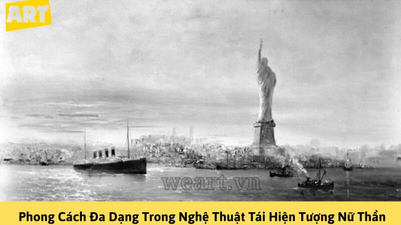 Tranh Vẽ Tượng Nữ Thần Tự Do Đầy Cảm Hứng Sáng Tạo Tranh Vẽ Tượng Nữ Thần Tự Do Đầy Cảm Hứng Sáng Tạo
