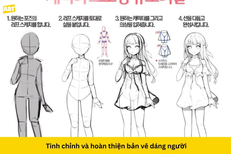 Cách vẽ dáng người anime nữ toàn tập cho người mới bắt đầu
