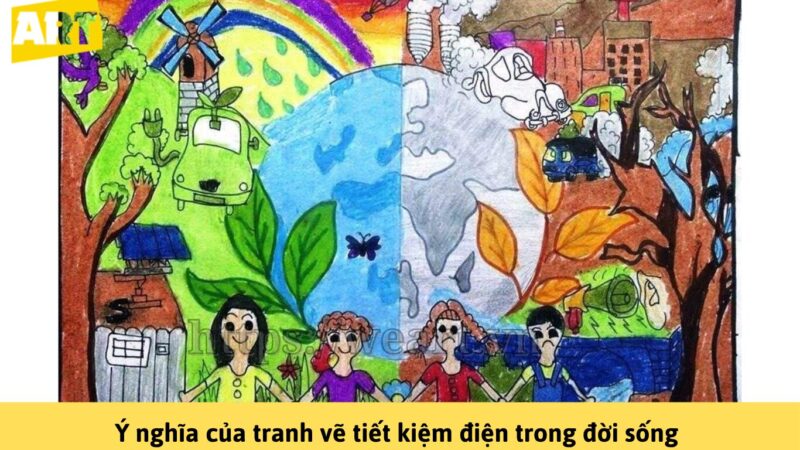 Tranh vẽ tiết kiệm điện - Sức mạnh lan tỏa thông điệp Tranh vẽ tiết kiệm điện - Sức mạnh lan tỏa thông điệp