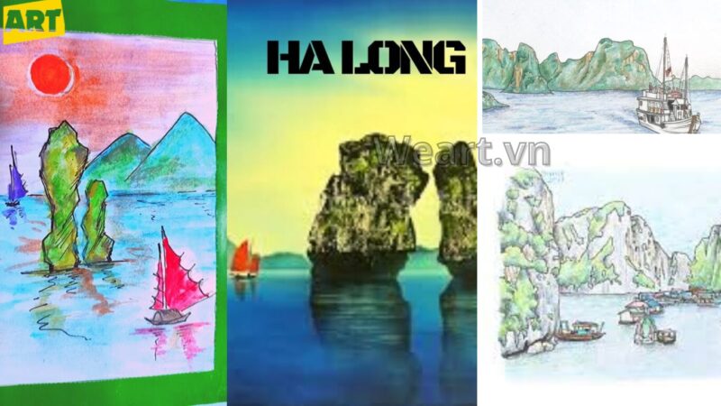 Khám phá cách vẽ Vịnh Hạ Long hùng vĩ nên thơ Khám phá cách vẽ Vịnh Hạ Long hùng vĩ nên thơ