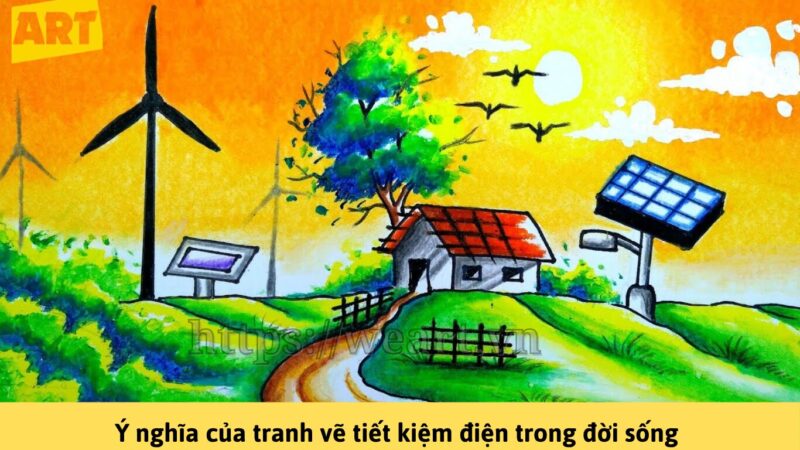 Tranh vẽ tiết kiệm điện - Sức mạnh lan tỏa thông điệp Tranh vẽ tiết kiệm điện - Sức mạnh lan tỏa thông điệp