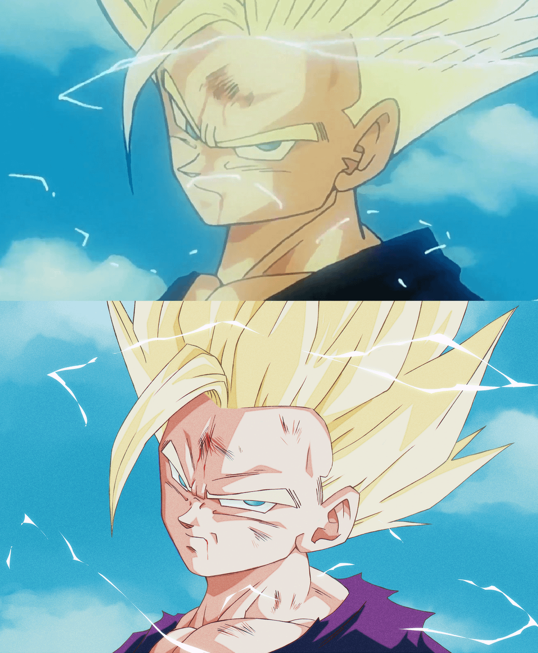 Bản vẽ Goku cấp 5 hoàn chỉnh đã được đi nét và tinh chỉnh sắc sảo