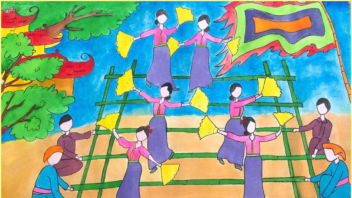 Bảng màu gợi ý cho việc vẽ tranh chủ đề lễ hội halloween cho học sinh lớp 9