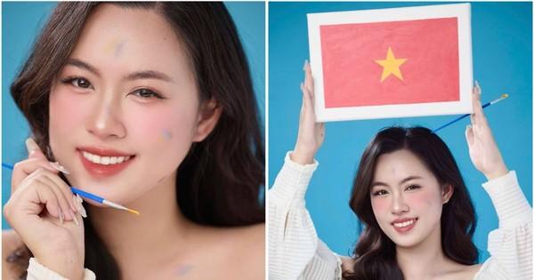 Bé gái chăm chú vẽ tranh ước mơ của mình với nụ cười rạng rỡ mắt sáng ngời