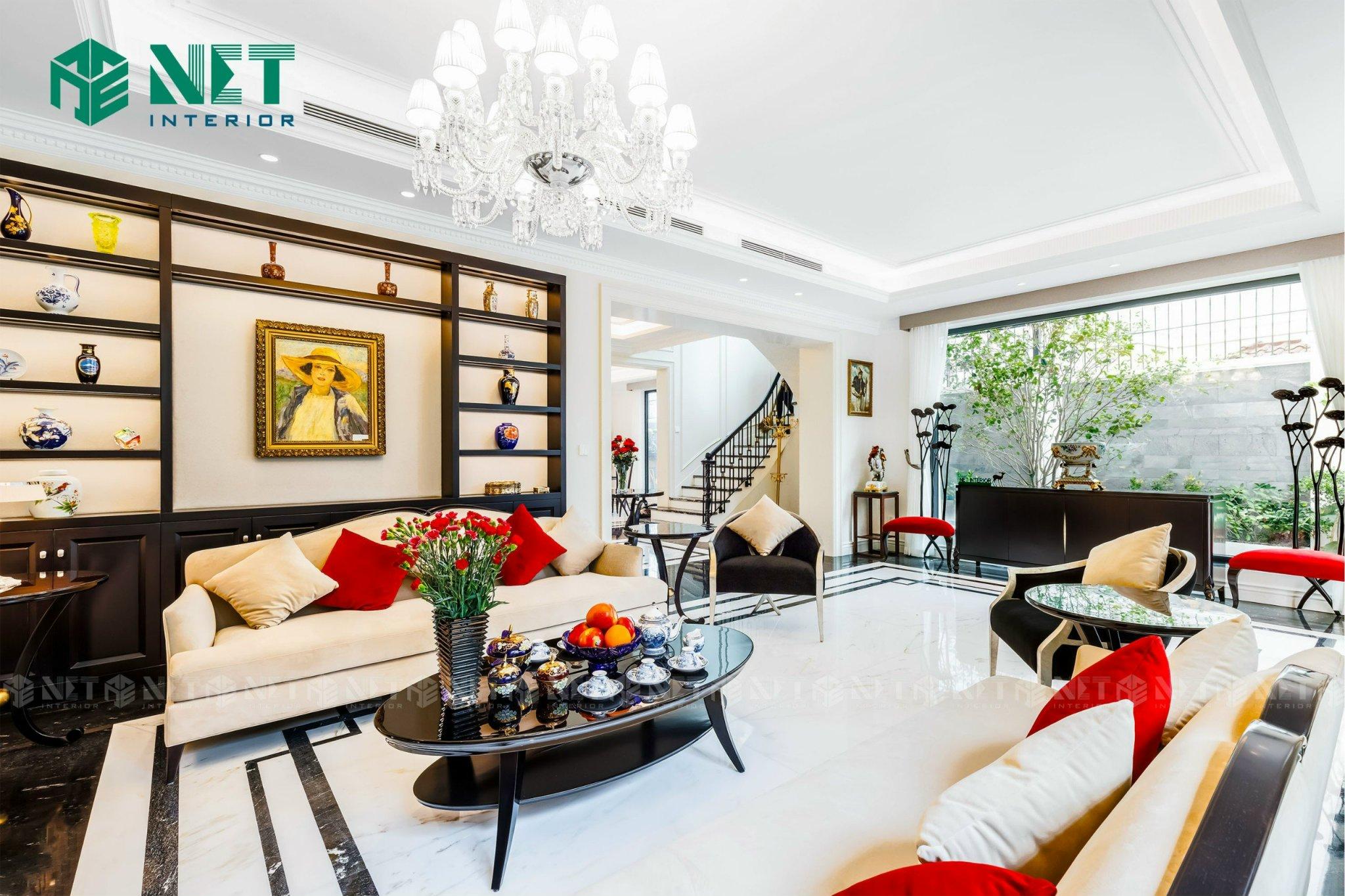 Biệt thự phong cách tân cổ điển hiện đại với đường nét tinh tế và sang trọng