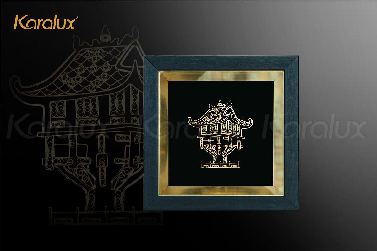 Bức họa Chùa Một Cột thể hiện ý nghĩa tâm linh sâu sắc và vẻ đẹp thanh tịnh