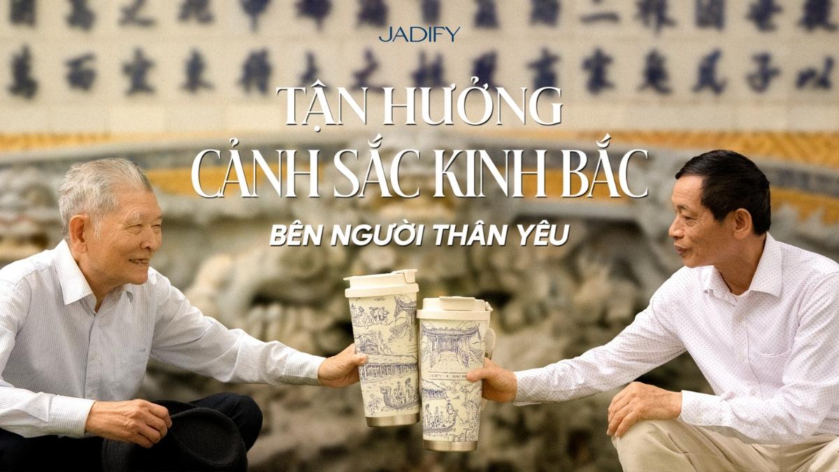 Bức họa quan họ tái hiện khung cảnh làng quê Bắc Ninh yên bình và thơ mộng với thuyền rồng trên ao làng