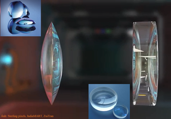 Hình ảnh minh họa trục chính, quang tâm, tiêu điểm và tiêu cự của thấu kính phân kì