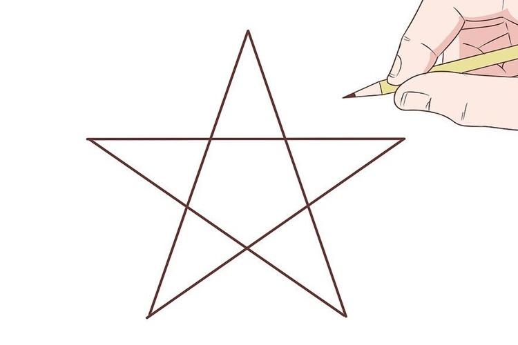 Hướng dẫn chi tiết các bước vẽ hình ngôi sao 5 cánh đơn giản bằng tay không cần thước