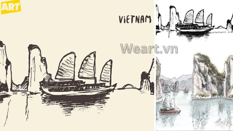 Khám phá cách vẽ Vịnh Hạ Long hùng vĩ nên thơ Khám phá cách vẽ Vịnh Hạ Long hùng vĩ nên thơ