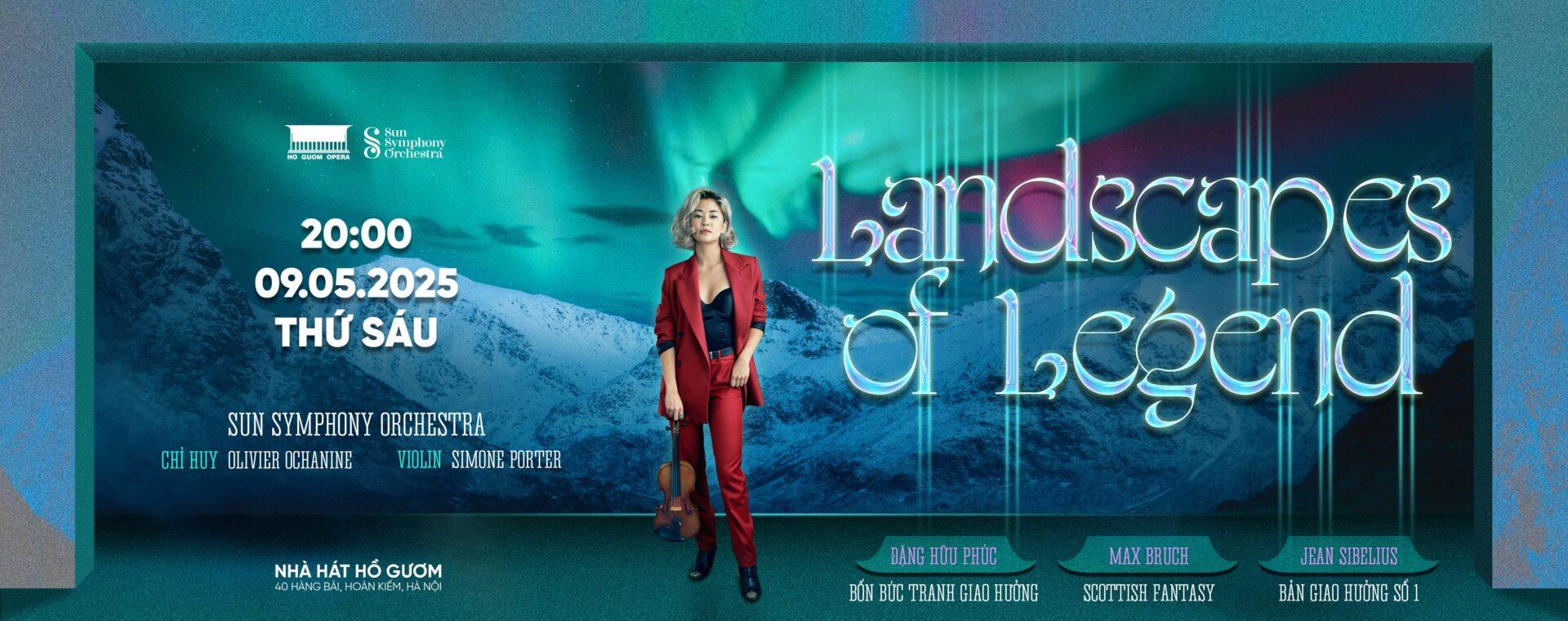 Một bức tranh phong cảnh lãng mạn với màu sắc lấy cảm hứng từ một bản nhạc cổ điển du dương