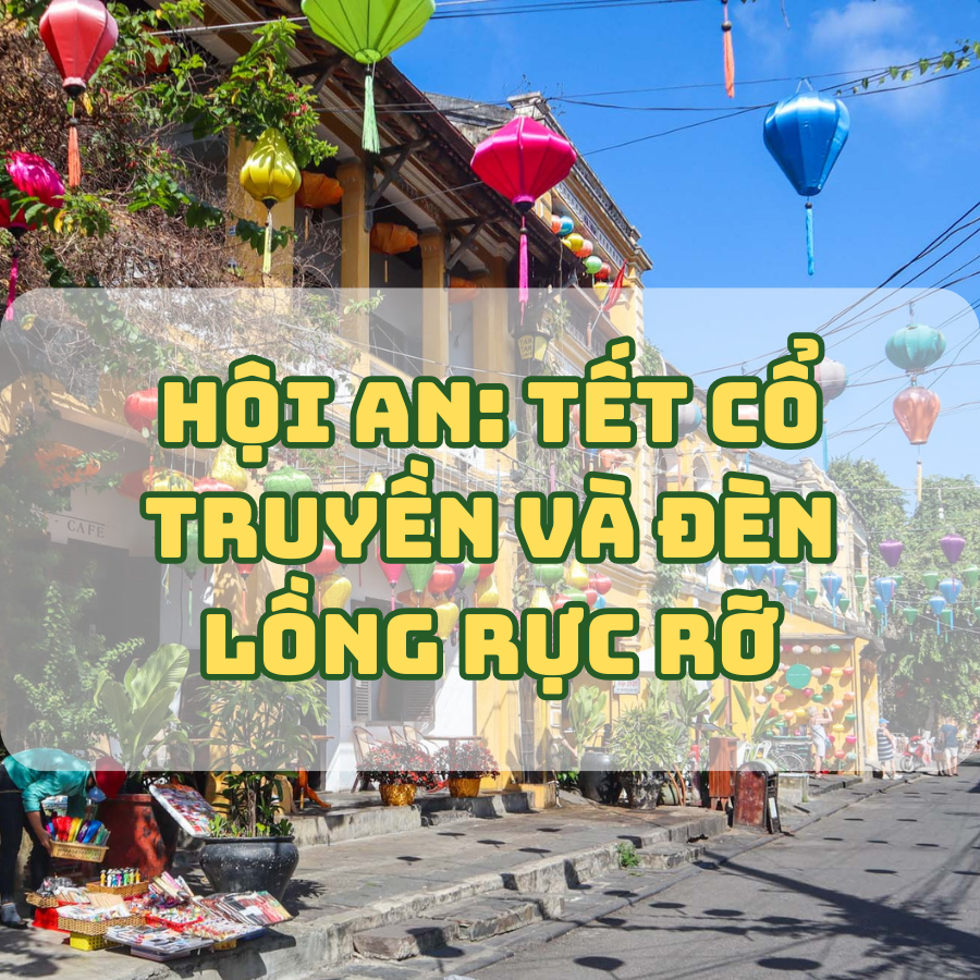 Cận cảnh những chiếc đèn lồng rực rỡ đặc trưng của phố cổ Hội An trong bức vẽ