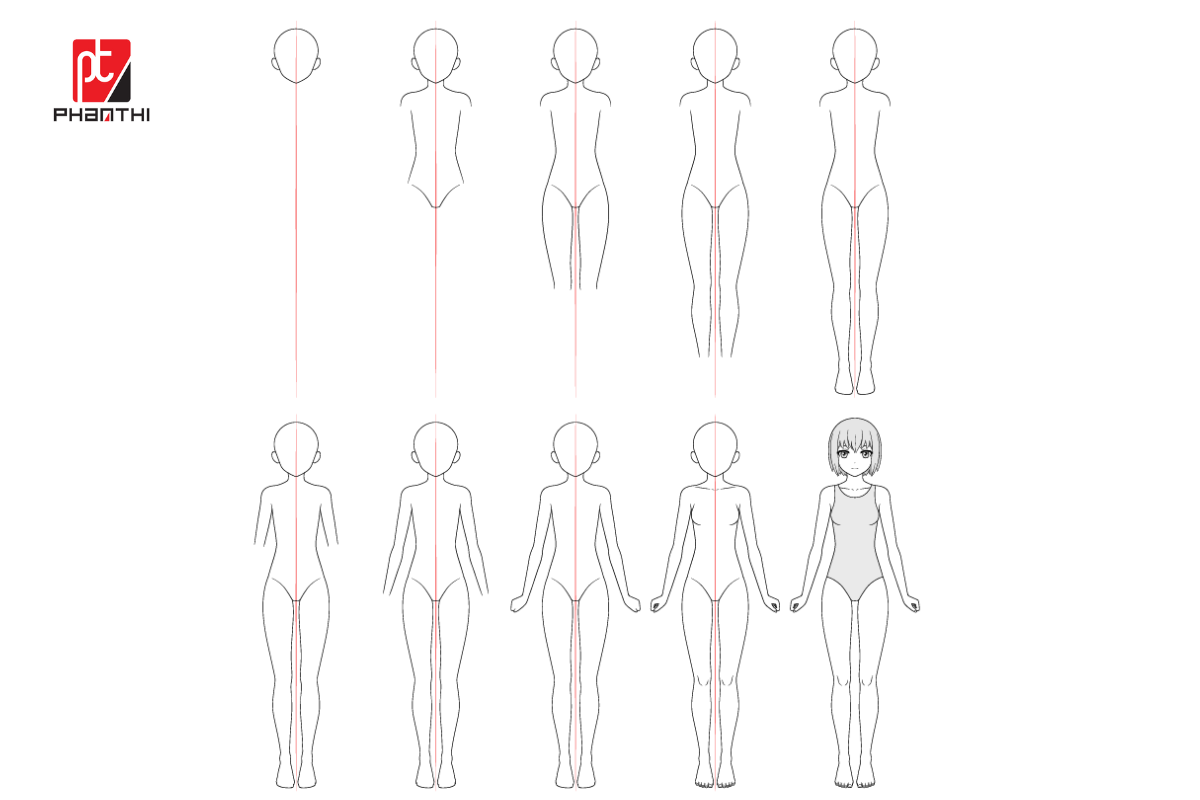 Minh họa chi tiết cách vẽ bàn tay và bàn chân nữ trong phong cách anime