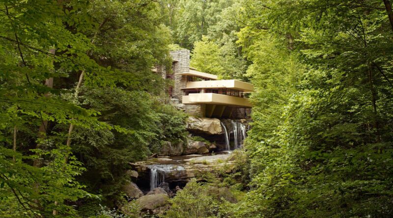 concept kiến trúc hữu cơ độc đáo của ngôi nhà trên thác Fallingwater hòa quyện thiên nhiên