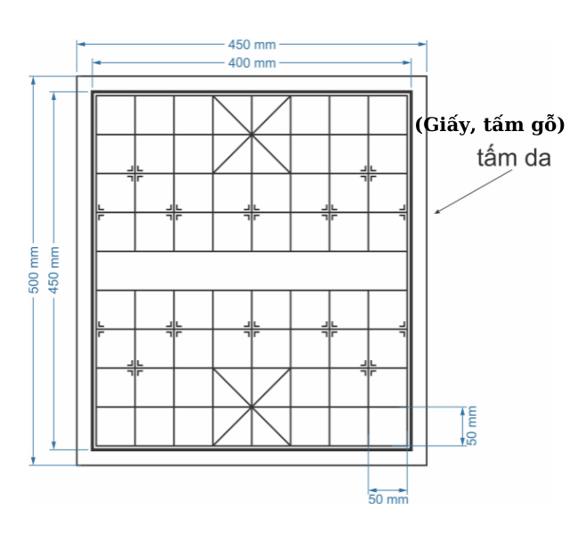 Hướng dẫn vẽ bàn cờ tướng: đánh dấu vị trí Pháo Tốt chính xác