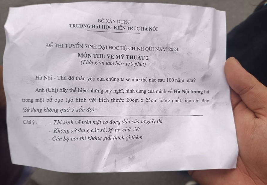 Đề thi Trường đại học Kiến Trúc Hà Nội qua các năm