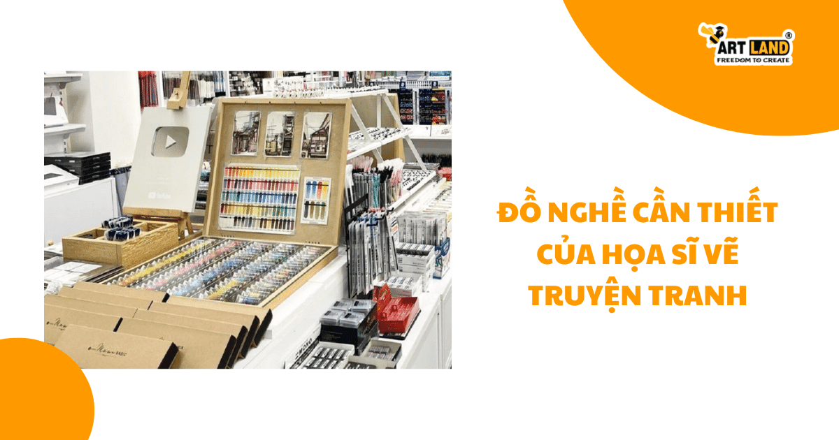 Những dụng cụ cơ bản cần thiết cho người mới bắt đầu học cách vẽ hoạt hình anime như bút chì, tẩy và giấy vẽ