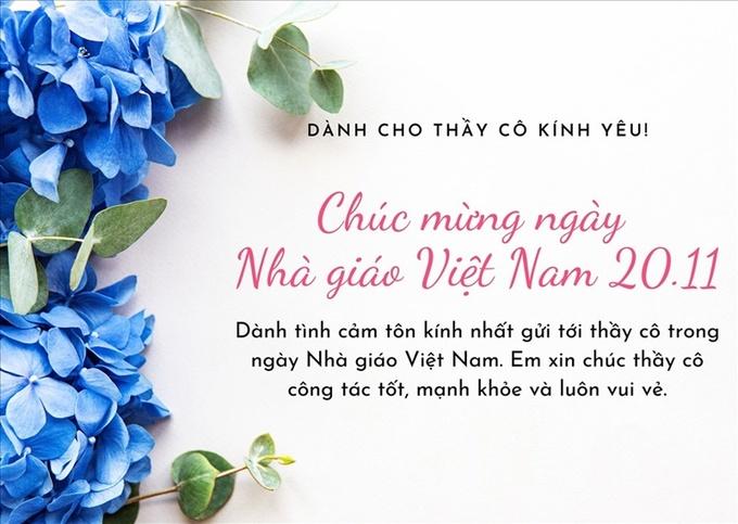 Họa tiết hoa lá và chữ viết tay nghệ thuật để trang trí thiệp 20 tháng 11 thêm ý nghĩa