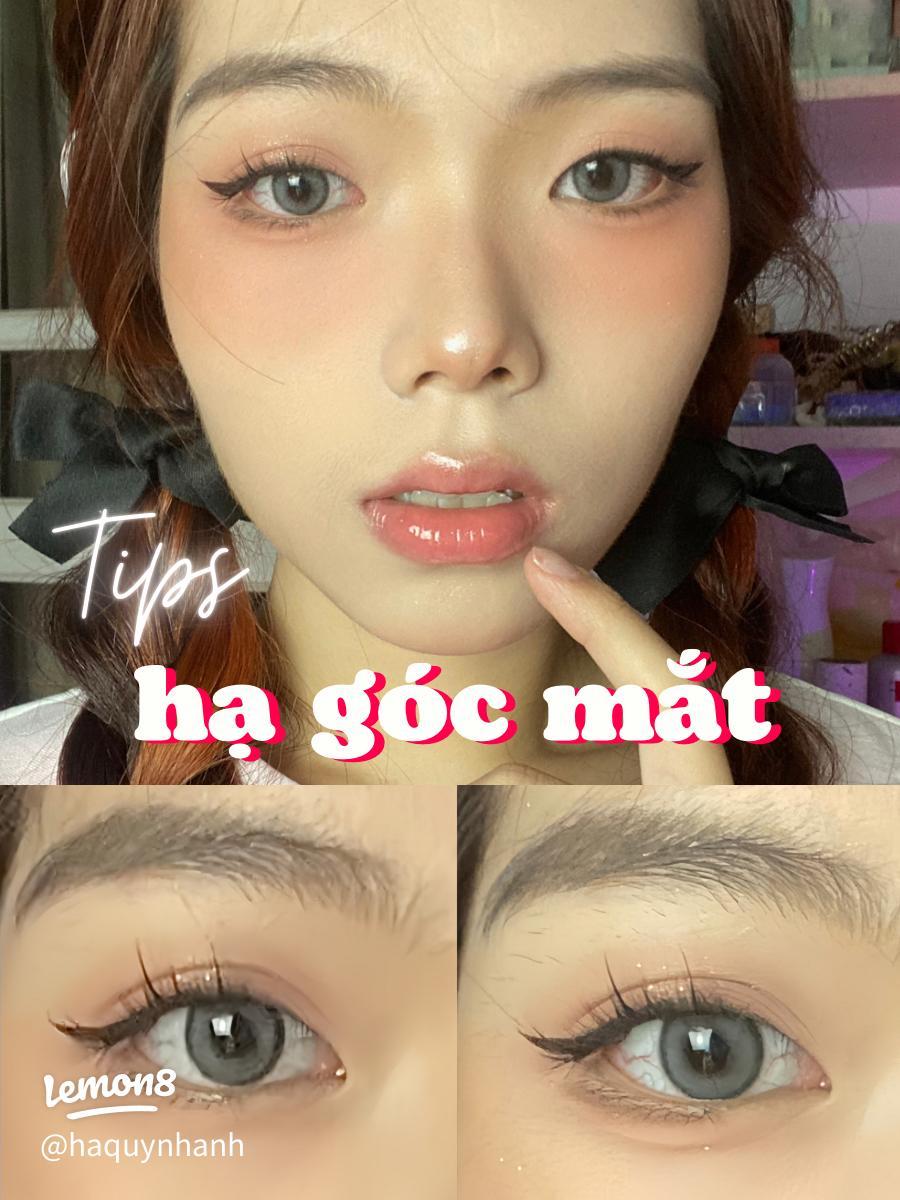 Hoàn thiện các bước trang điểm cho đôi mắt to tròn sau khi áp dụng cách vẽ eyeliner để thêm long lanh