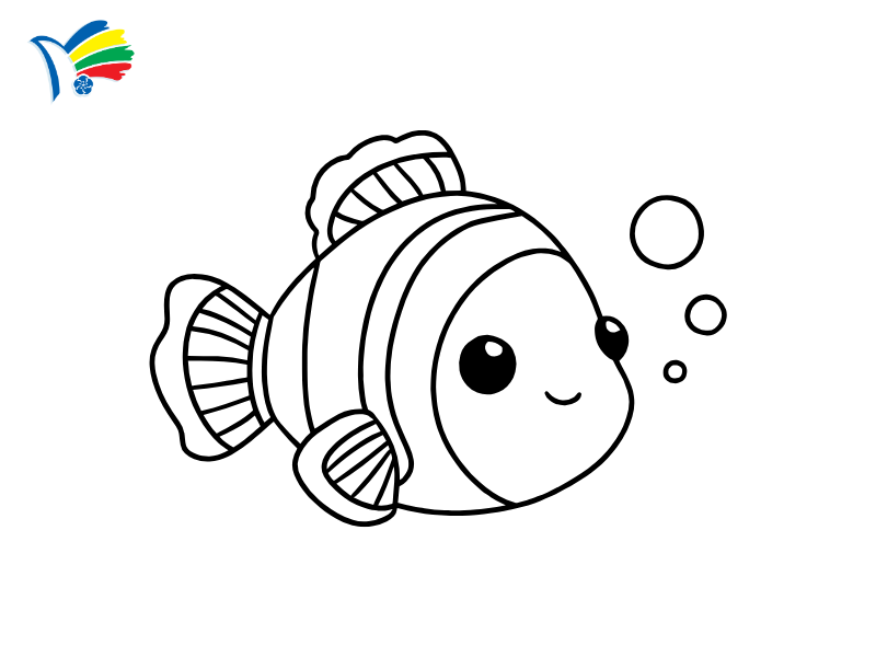 Minh họa các bước cơ bản để vẽ một chú cá vàng đơn giản với thân hình oval và các vây mềm mại