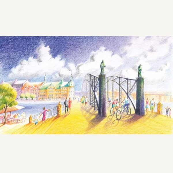 Minh họa kỹ thuật chồng màu và pha trộn màu sắc cơ bản khi vẽ tranh bằng màu sáp dầu đơn giản