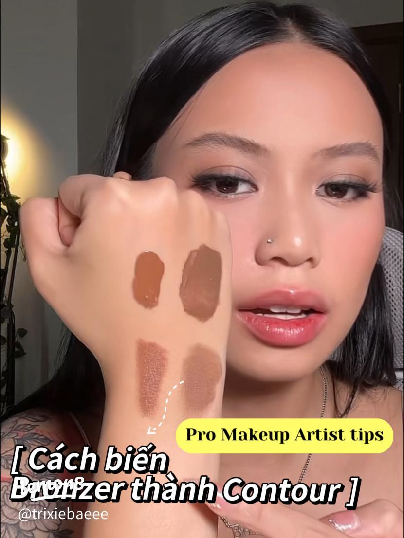 Các kỹ thuật trang điểm như blending, contouring được so sánh với kỹ thuật tạo khối và chuyển màu trong hội họa