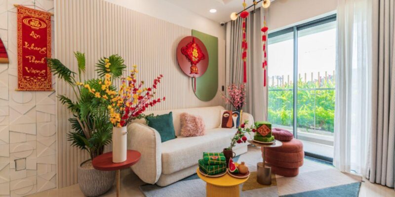 Mẫu lịch treo tường vẽ tay hoàn thiện theo cách vẽ lịch treo tường đơn giản với chủ đề hoa lá mùa xuân rực rỡ và tươi tắn