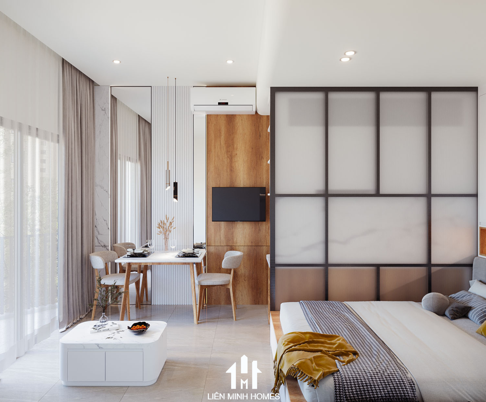 Mẫu nhà đẹp theo phong cách kiến trúc hiện đại với các đường nét khỏe khoắn và không gian mở thoáng đãng