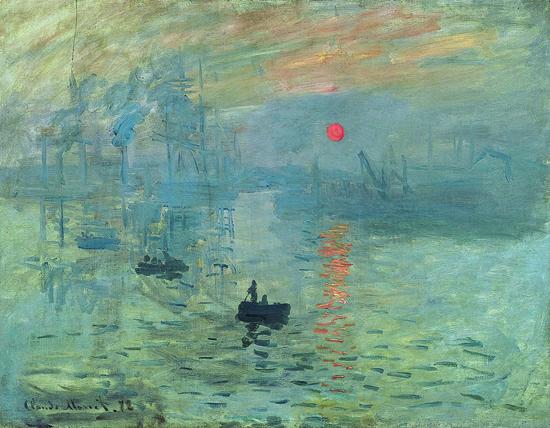 Tranh "Impression, Sunrise" của Monet, khởi nguồn trường phái Ấn tượng, một bước ngoặt của lịch sử mỹ thuật thế giới.