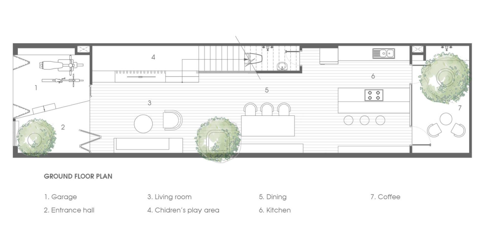 Hình ảnh phác họa bố cục tổng thể của một công trình kiến trúc theo tỷ lệ, áp dụng cách vẽ tỉ lệ xích.