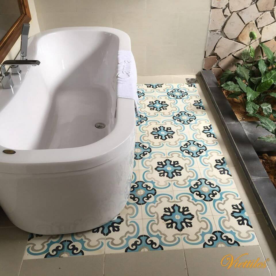 Bản phác họa chi tiết họa tiết bông gió mỹ thuật Viettiles bằng bút chì trên giấy vẽ