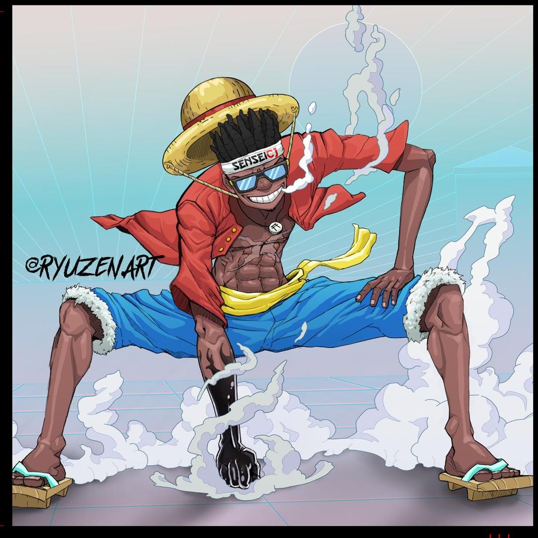 Hướng dẫn phác họa chi tiết khuôn mặt và biểu cảm khi vẽ Luffy Gear 2