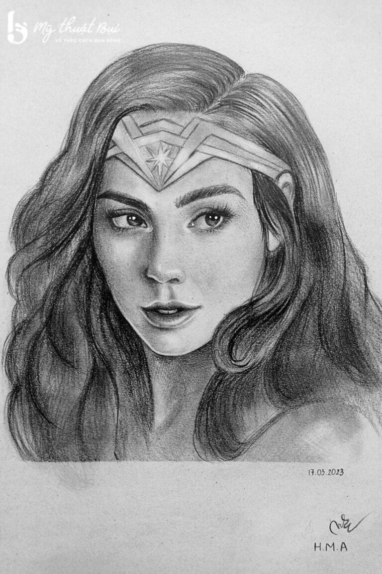 Các bước phác thảo chi tiết mắt mũi miệng khi thực hiện cách vẽ chân dung bạn trai bạn gái