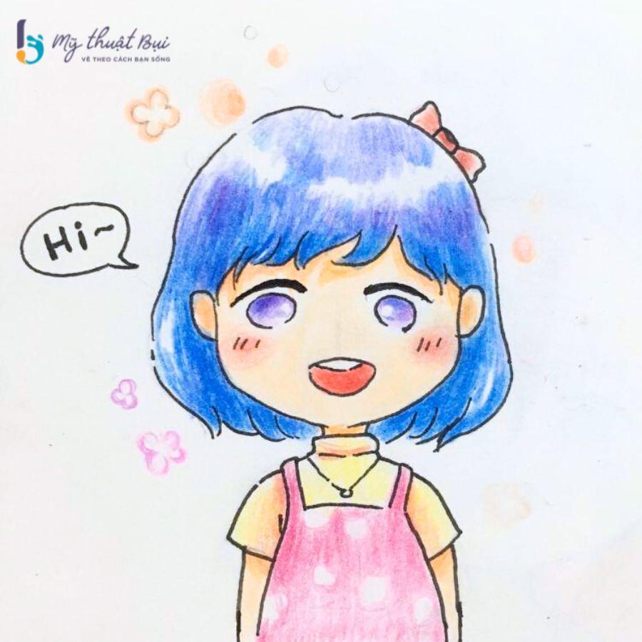 Hướng dẫn phác thảo cơ bản hình dáng đầu và vị trí búi tóc cho nhân vật anime