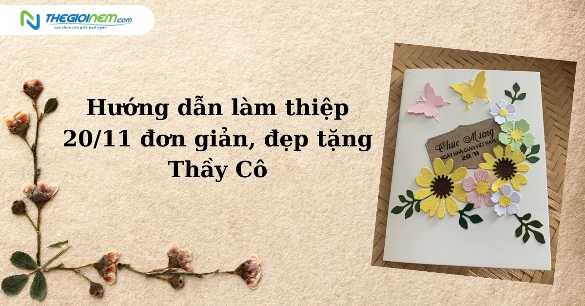 Phác thảo hình ảnh chính một bông hoa đơn giản trên tấm thiệp chúc mừng