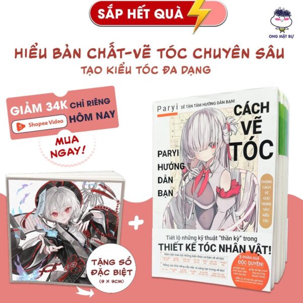 Phác thảo hình khối tổng thể của mái tóc nam và hướng mọc tóc cơ bản cho người mới học vẽ