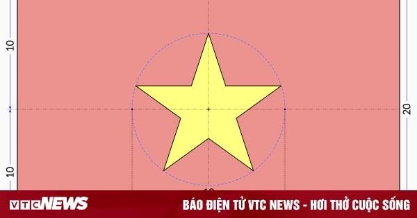 Phác thảo khung hình chữ nhật cho lá cờ tổ quốc theo tỷ lệ chuẩn chính xác