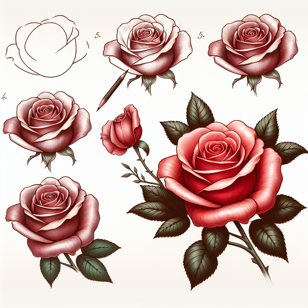 Phác thảo hình xoắn ốc làm trung tâm cho cách vẽ hoa hồng đẹp đơn giản từng bước