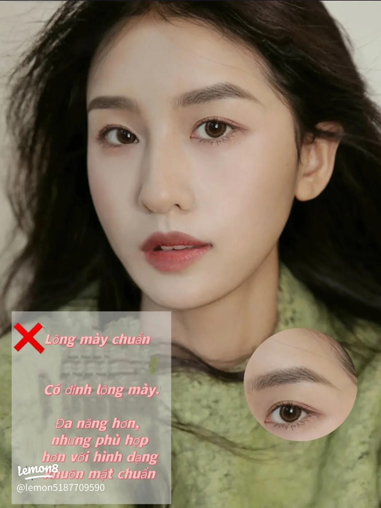 So sánh lông mày ngang Hàn Quốc vẽ đúng cách và các lỗi thường gặp khi tự vẽ