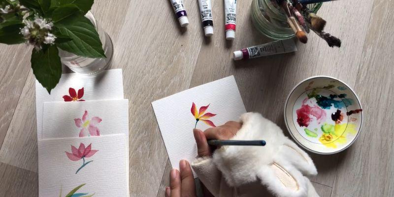 Kỹ thuật tô màu cơ bản cho bài vẽ tranh lớp 6 chủ đề phong cảnh đơn giản với màu sắc tươi sáng