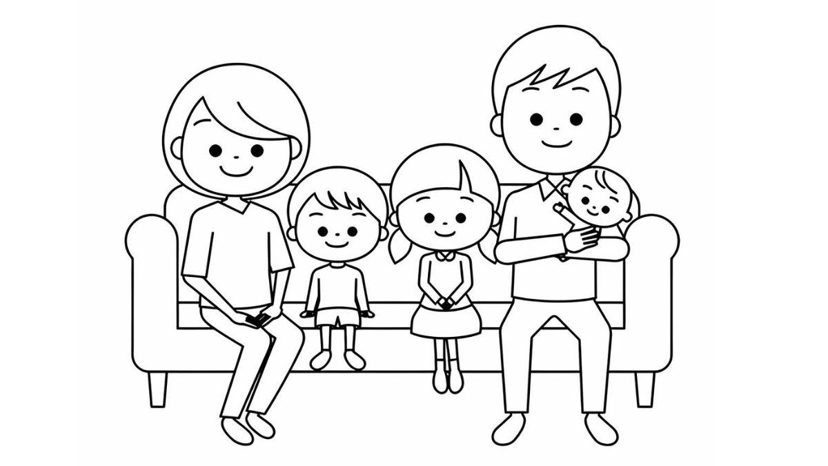 Bé tập tô màu cho bức tranh vẽ con thỏ đã hoàn thành với màu sắc tươi sáng