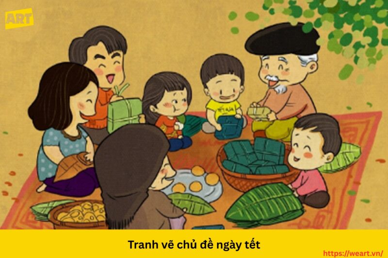 Khám phá ý tưởng vẽ tranh chủ đề ngày tết độc đáo