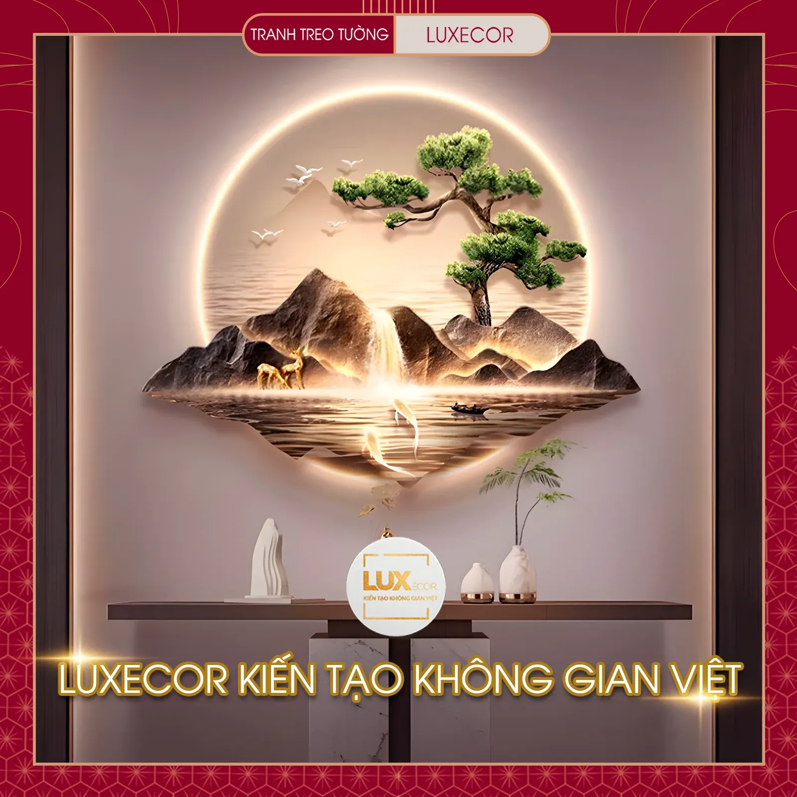 Khám Phá Ý Tưởng Vẽ Tranh Trang Trí Hội Trường Độc Đáo Tranh phong cảnh núi non hùng vĩ vẽ trang trí hội trường hiện đại, tạo không gian mở